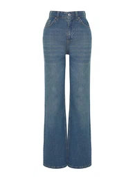 Džíny enciánová modrá