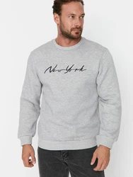 Trendyol Sweatshirt graumeliert/schwarz