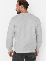 Trendyol Sweatshirt graumeliert/schwarz