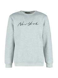 Trendyol Sweatshirt graumeliert/schwarz