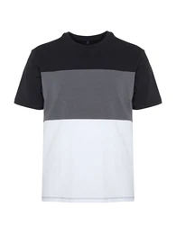 T-Shirt dunkelgrau / schwarz / wei