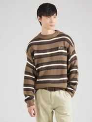 Denim Project Pullover navy / braun / hellbraun / weiß
