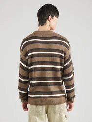 Denim Project Pullover navy / braun / hellbraun / weiß
