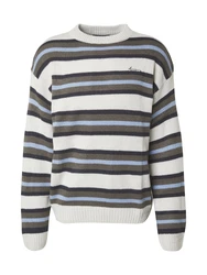 Denim Project Pullover hellblau/hellgrau/oliv/schwarz