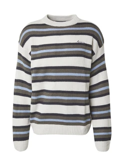 Denim Project Pullover hellblau/hellgrau/oliv/schwarz