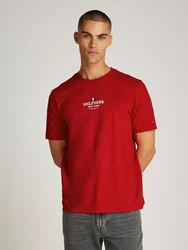 TOMMY HILFIGER T-Shirt rot/weiß