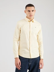 Tommy Jeans Herren Freizeithemd Original Stretch Regulär Slim Fit pastellgelb