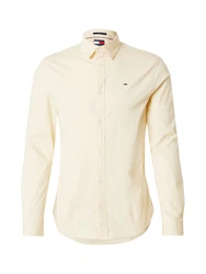 Tommy Jeans Herren Freizeithemd Original Stretch Regulär Slim Fit pastellgelb