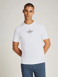 TOMMY HILFIGER T-Shirt marineblau/cranberry/weiß