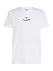 TOMMY HILFIGER T-Shirt marineblau/cranberry/weiß