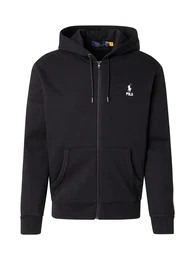 Sweatjacke khaki / schwarz / wei