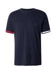 TOMMY HILFIGER T-Shirt navy / blutrot / weiß