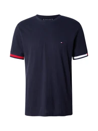T-Shirt navy / blutrot / wei