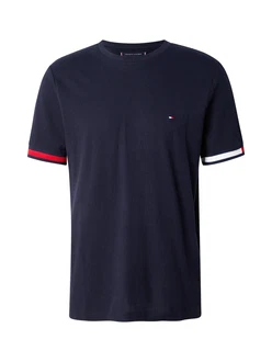 TOMMY HILFIGER T-Shirt navy / blutrot / weiß