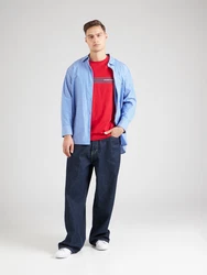 TOMMY HILFIGER T-Shirt basaltgrau/rot/weiß