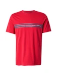 TOMMY HILFIGER T-Shirt basaltgrau/rot/weiß