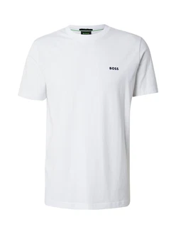 BOSS T-Shirt 'Tee' schwarz/naturweiß