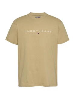 Tommy Jeans T-Shirt beige/weiß