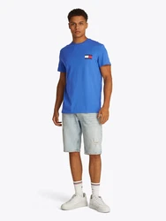 Tommy Jeans T-Shirt 'ESSENTIAL' azur/dunkelblau/rot/weiß