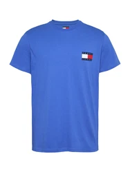 Tommy Jeans T-Shirt 'ESSENTIAL' azur/dunkelblau/rot/weiß