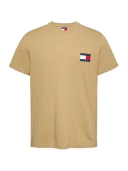 Tommy Jeans T-Shirt 'ESSENTIAL' camel/navy/rot/weiß