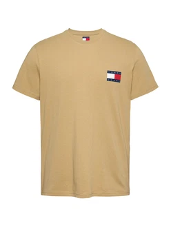 Tommy Jeans T-Shirt 'ESSENTIAL' camel/navy/rot/weiß