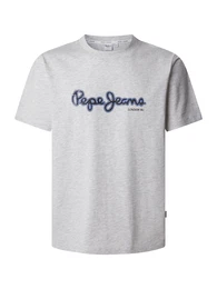 T-Shirt 'Dorian' blau / nachtblau / hellgrau