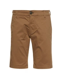 SELECTED HOMME Baumwollshorts mit umgeschlagenem Saum camel