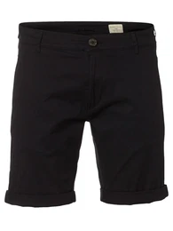 SELECTED HOMME Baumwollshorts mit umgeschlagenem Saum schwarz