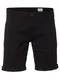 SELECTED HOMME Baumwollshorts mit umgeschlagenem Saum schwarz