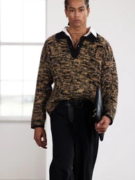 Pullover mokka / schwarz