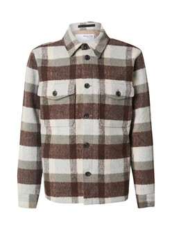 SELECTED HOMME Jacke SLHArchive braun / hellgrau
