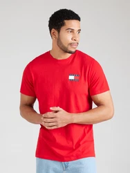 Tommy Jeans T-Shirt 'ESSENTIAL' rot