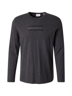 s.Oliver Langarmshirt Logo-Print Stickerei