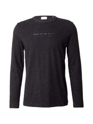 s.Oliver Langarmshirt Logo-Print Stickerei Schwarz/Silber/Dunkelgrau/Schwarz/Silber/Dunkelgrau/Schwarz/Silber/Dunkelgrau