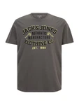 Jack & Jones Plus T-Shirt zitronengelb/dunkelgrau/schwarz Jack & Jones Plus T-Shirt zitronengelb/dunkelgrau/schwarz