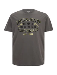 Jack & Jones Plus T-Shirt zitronengelb/dunkelgrau/schwarz