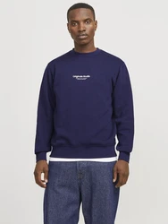 JACK & JONES Sweatshirt 'JORVesterbro' marine/weiß