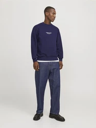 JACK & JONES Sweatshirt 'JORVesterbro' marine/weiß