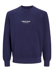 JACK & JONES Sweatshirt 'JORVesterbro' marine/weiß