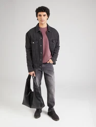 QS Sweatshirt mit Logostickerei mauve