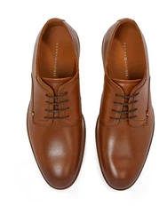 Tommy Hilfiger Schnürschuh HILFIGER THUNIT LEATHER SHOE cognac