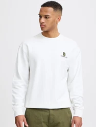 BLEND Sweatshirt 'Brody' oliv/schwarz/weiß