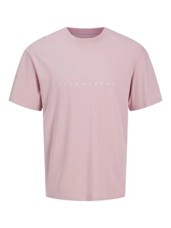 Jack & Jones T-Shirt JJEstar hellpink/weiß