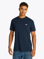 Tommy Jeans T-Shirt marineblau/kirschrot/weiß