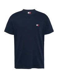 Tommy Jeans T-Shirt marineblau/kirschrot/weiß