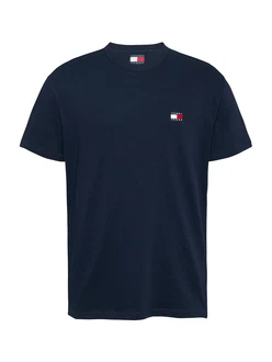 Tommy Jeans T-Shirt marineblau/kirschrot/weiß