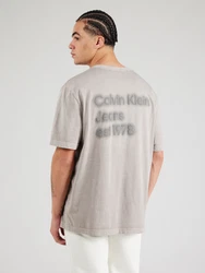 Calvin Klein Jeans T-Shirt grau/greige/hellgrau