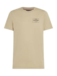 TOMMY HILFIGER T-Shirt camel / schwarz
