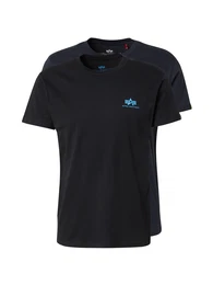 T-Shirt marine / azur / schwarz